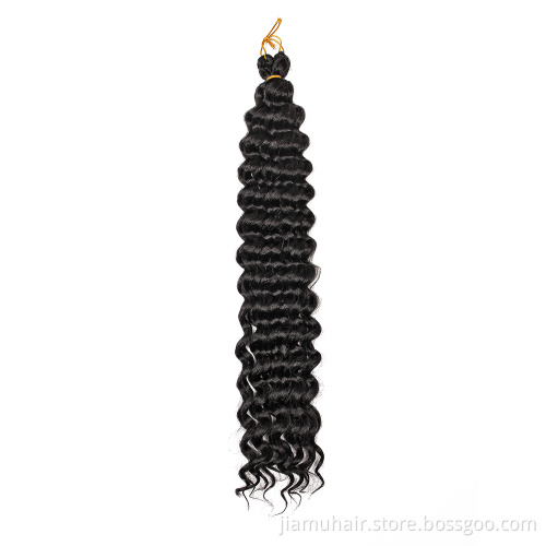 crochet braid deep twist hair premium deep wave yaki synthetic hair extension 22 inch braiding bulk hair